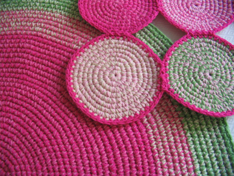 alfombra rosayverde3 - Diseños personalizados. Queres tu alfombra a medida?