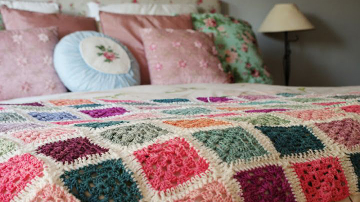 pie de cama crochet tejido manta - Mantas tejidas para el sillón, detalles de decoracion para crear espacios acogedores