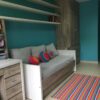 alfombra rayas crochet.dormitorio kids 100x100 - Alfombra cuadrada a rayas varios colores